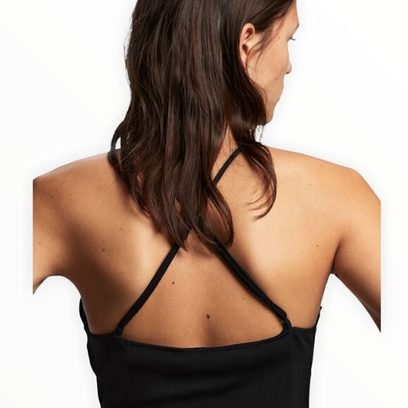ZARA | Black | DRAPED BODYSUIT WITH STRAPS - Picture 5 of 12